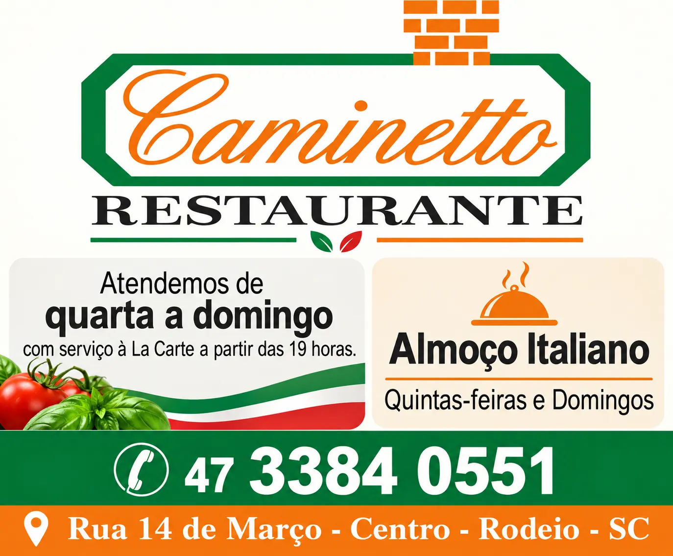 Anúncio de CAMINETTO RESTAURANTE ITALIANO