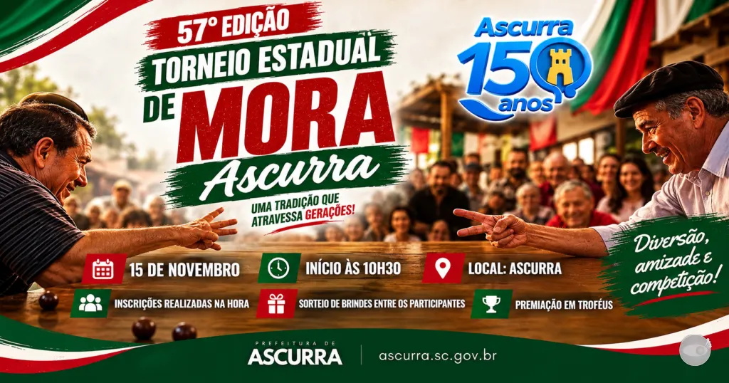 Ascurra realiza 57ª edição do Torneio Estadual de Mora em novembro