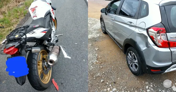 Colisão entre carro e moto na BR-470 deixa motociclista ferido em Rodeio