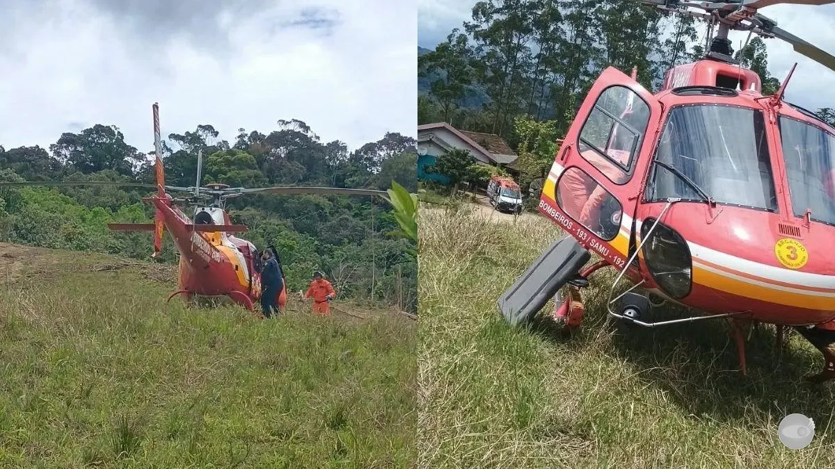 Trator tomba e deixa trabalhador ferido em área rural de Apiúna