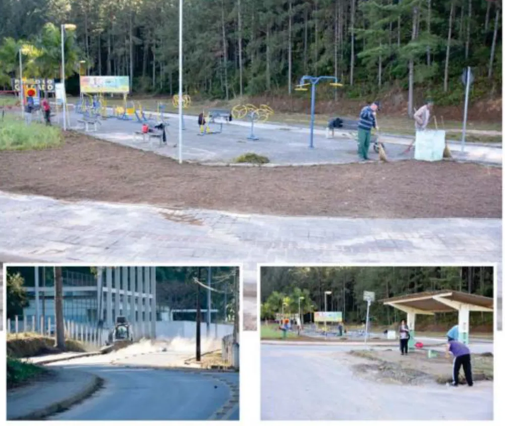 Trabalhos de revitalização são realizados na ciclovia na localidade de Basílio
