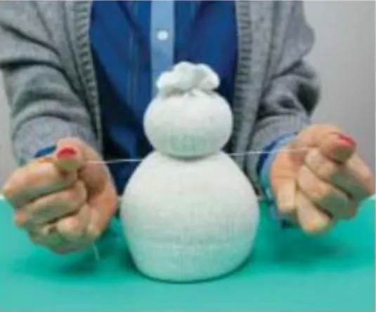 Meias viram bonecos de neve