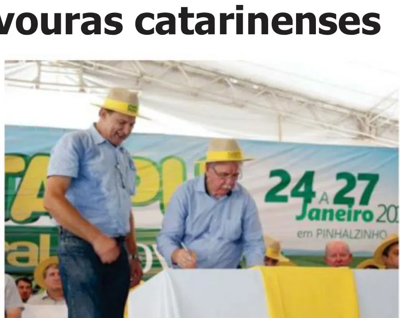 Governo do Estado investe R$ 53,7 milhões para aumentar produtividade nas lavouras catarinenses