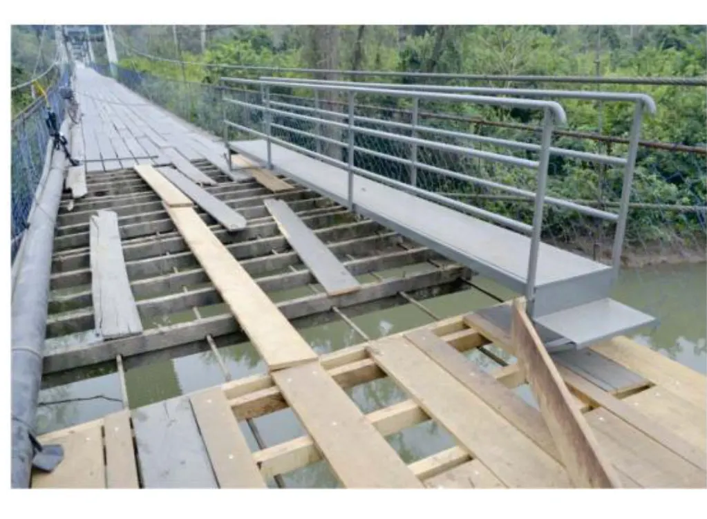 As obras da reforma da ponte pênsil estão a todo vapor!
