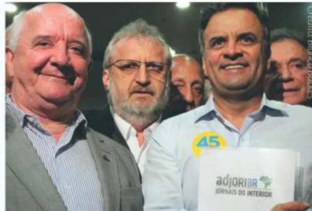 Adjori entrega manifesto do Pacto Federativo a Aécio Neves