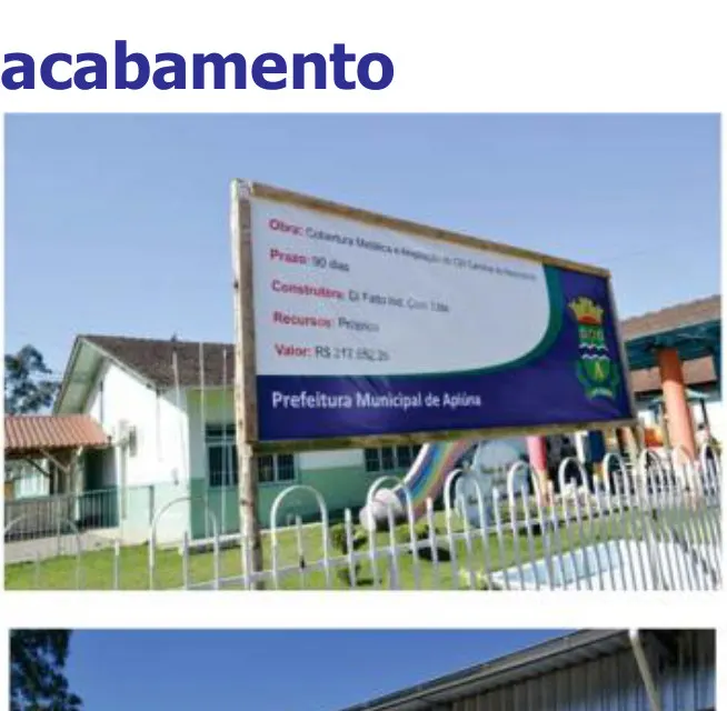 Em fase de acabamento