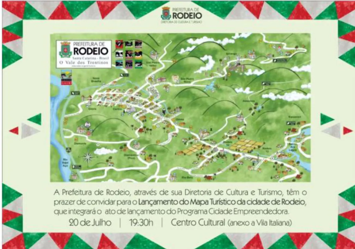 Rodeio lança Mapa Turístico da Cidade