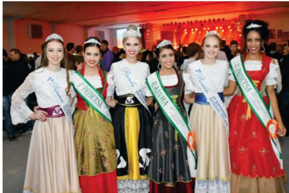 Realezas da 22ª Tangefest participaram da Expofeira do Leite em Presidente Getúlio