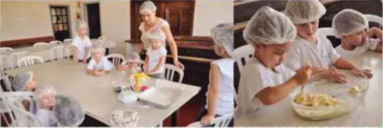 Mini chefs de cozinha no Colégio São Paulo