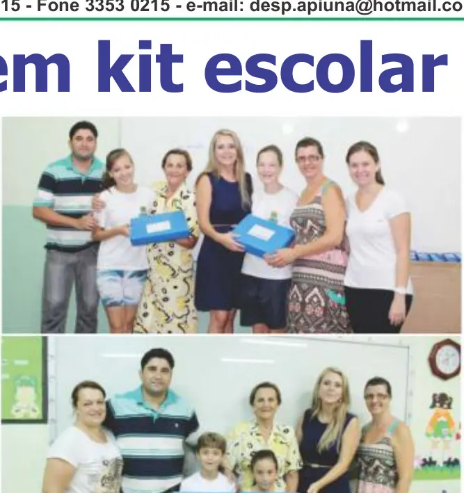 Alunos recebem kit escolar