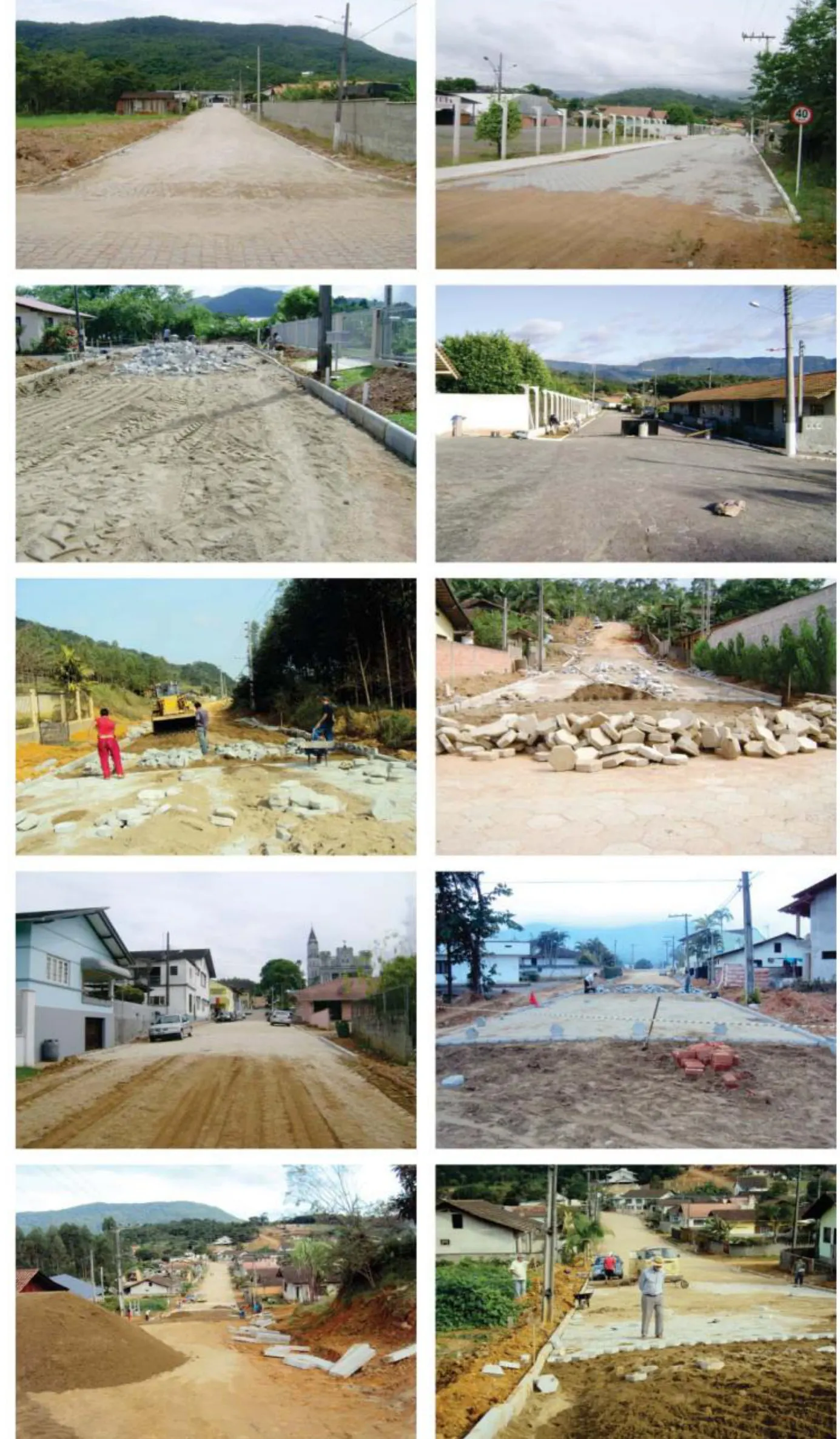 Mais de 80 mil metros quadrados de ruas pavimentadas com lajotas