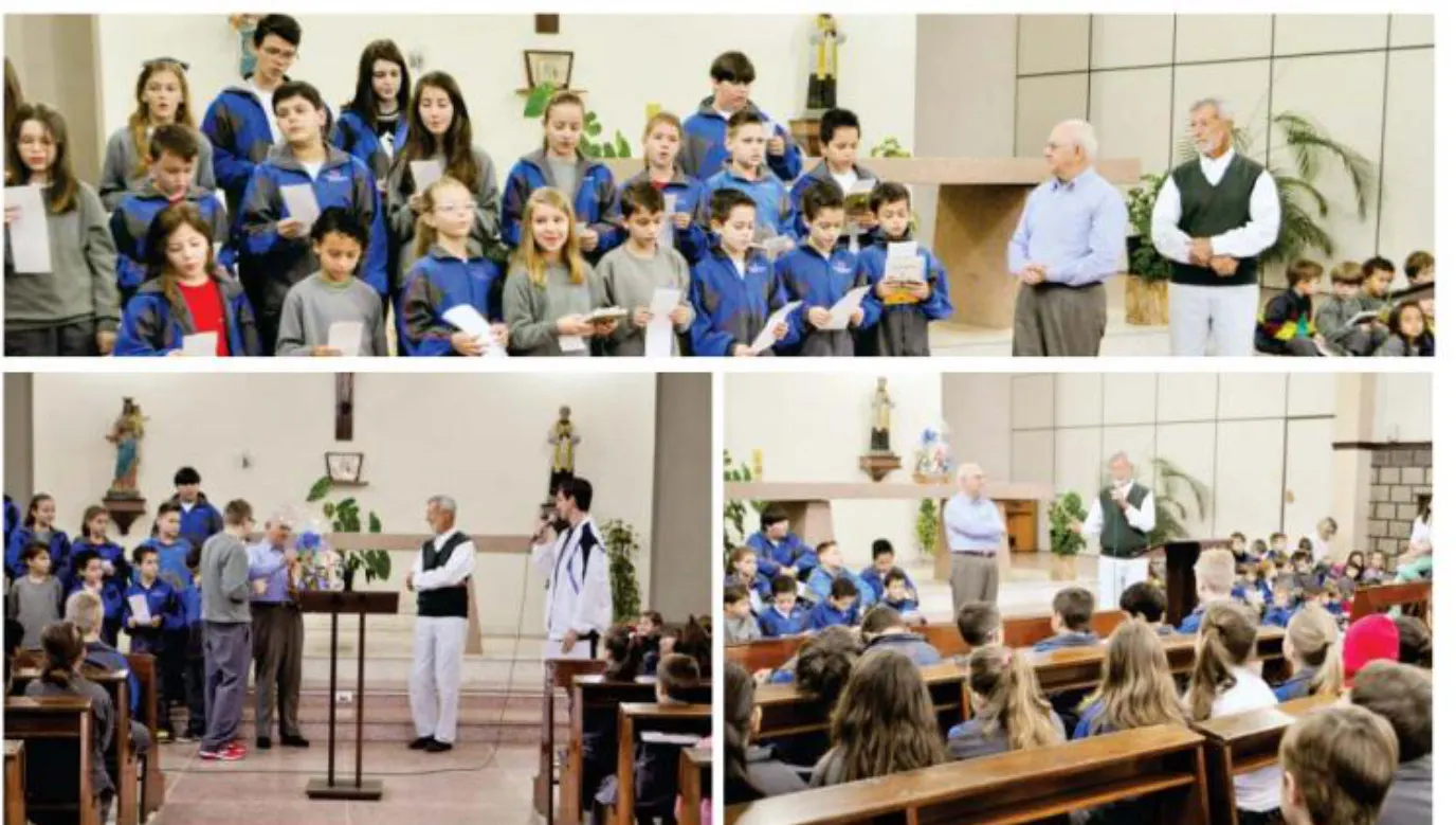 Alunos comemoram dia do Padre