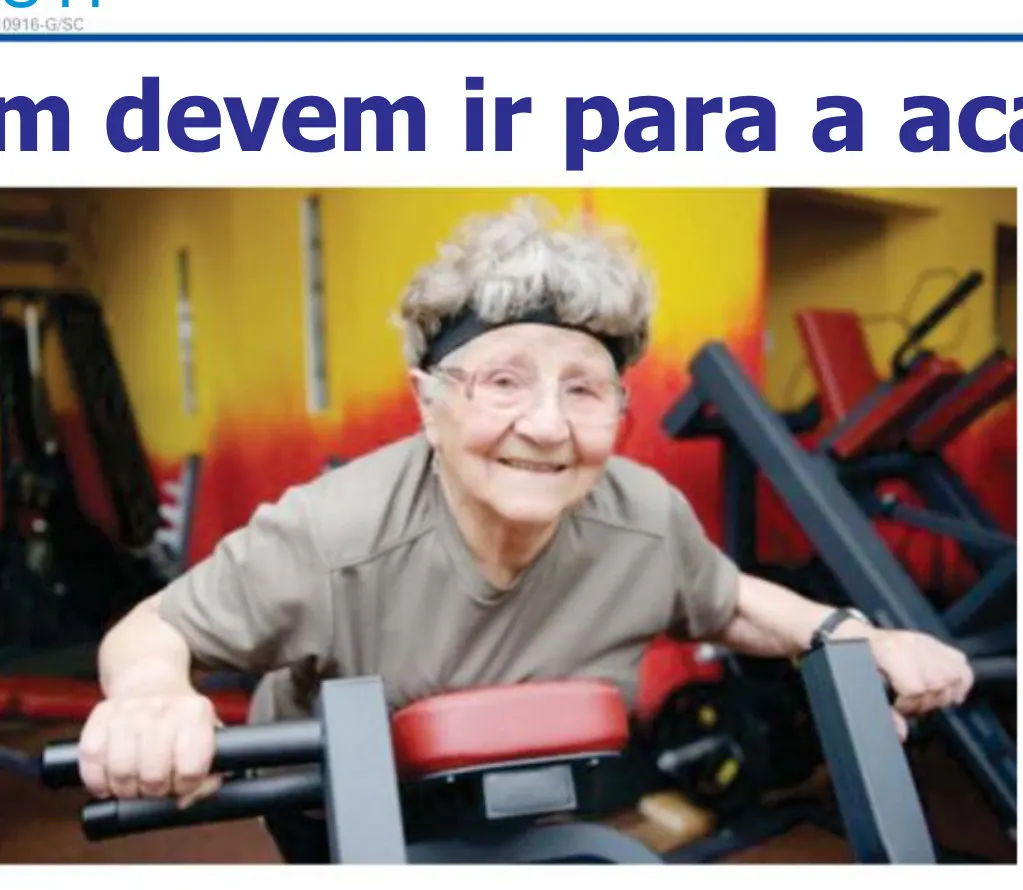 Idosos também devem ir para a academia
