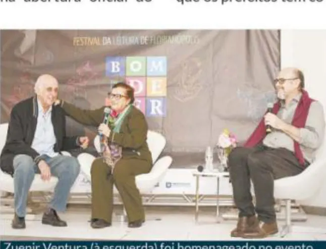 Zuenir Ventura abre o Festival da Leitura, em Florianópolis