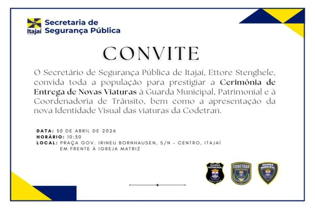 Novas viaturas e nova identidade visual reforçam segurança e trânsito em Itajaí