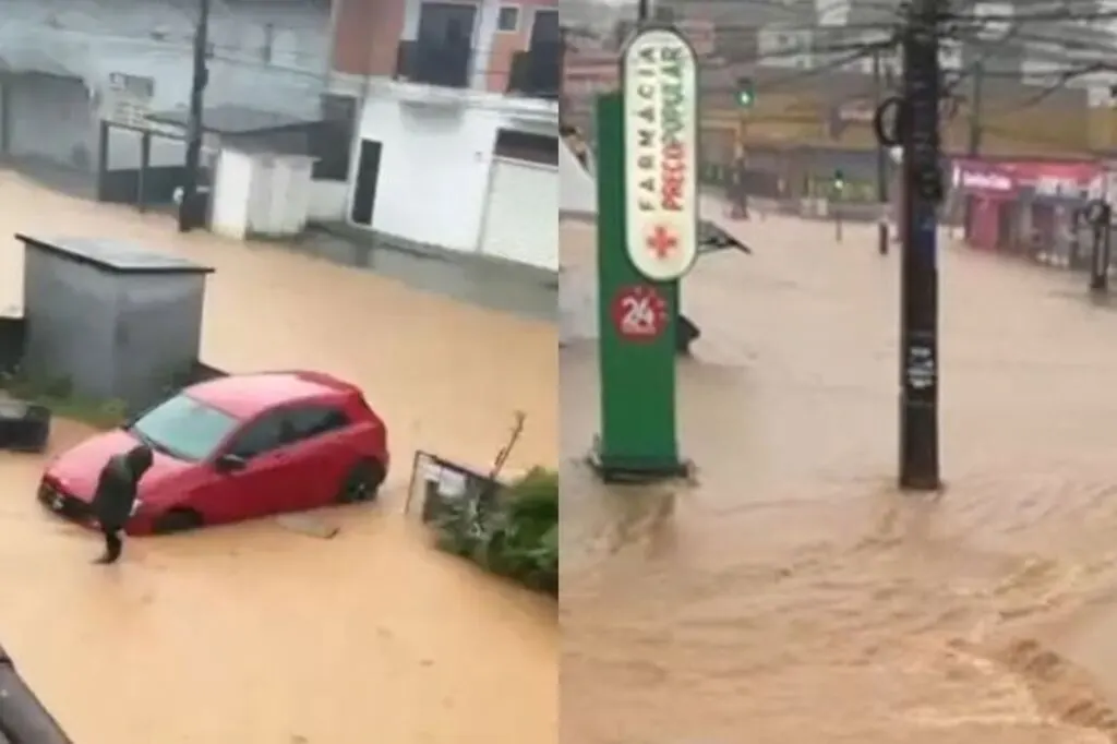 Joinville enfrenta 100 mm de chuva em 24 horas, causando alagamentos e interrupção de aulas em bairros da Zona Sul