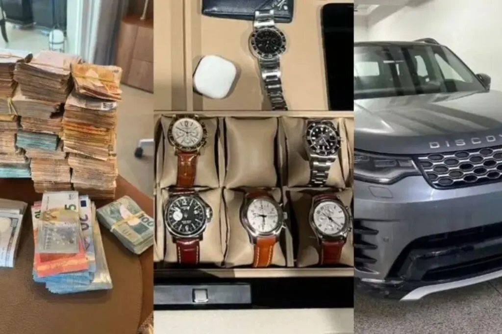 Pilhas de dinheiro, relógios e carros de luxo: Bens apreendidos na operação compliance zero